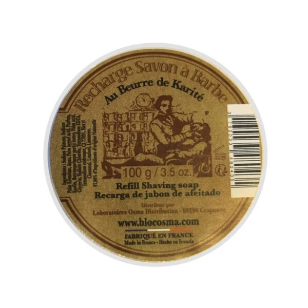 LABORATOIRES OSMA Hochwertige Rasierseife REFILL 100 g mit Sheabutter & Kaolin OSMA made in France
