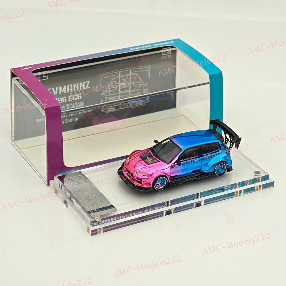 1:64 DCM Civic EG6 Kevmannz Wide Body Diecast Metal Car
