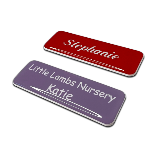 Premium Domed Engraved Personalised Name Badges School Council University Staff - Picture 3 of 7