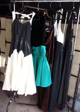 Lot 5 Vintage Formal Dresses Cocktail Prom Taffeta Velvet 1960s to 1980s DeLaru