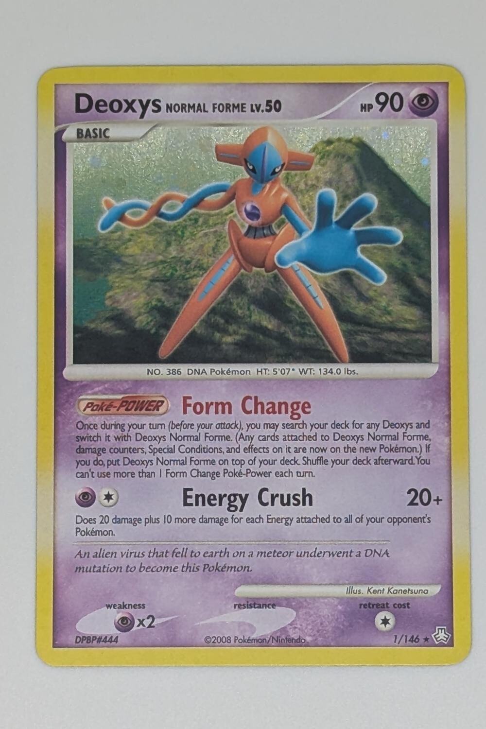Pokemon Card Deoxys EX Legends Awakened Reverse Holo Rare 1/146 Near Mint