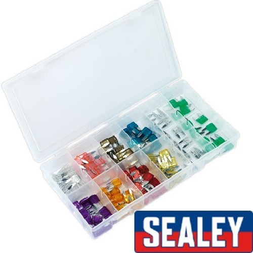 GENUINE SEALEY BCF100 100pc Automotive MINI Blade Fuse Assortment - Picture 3 of 4
