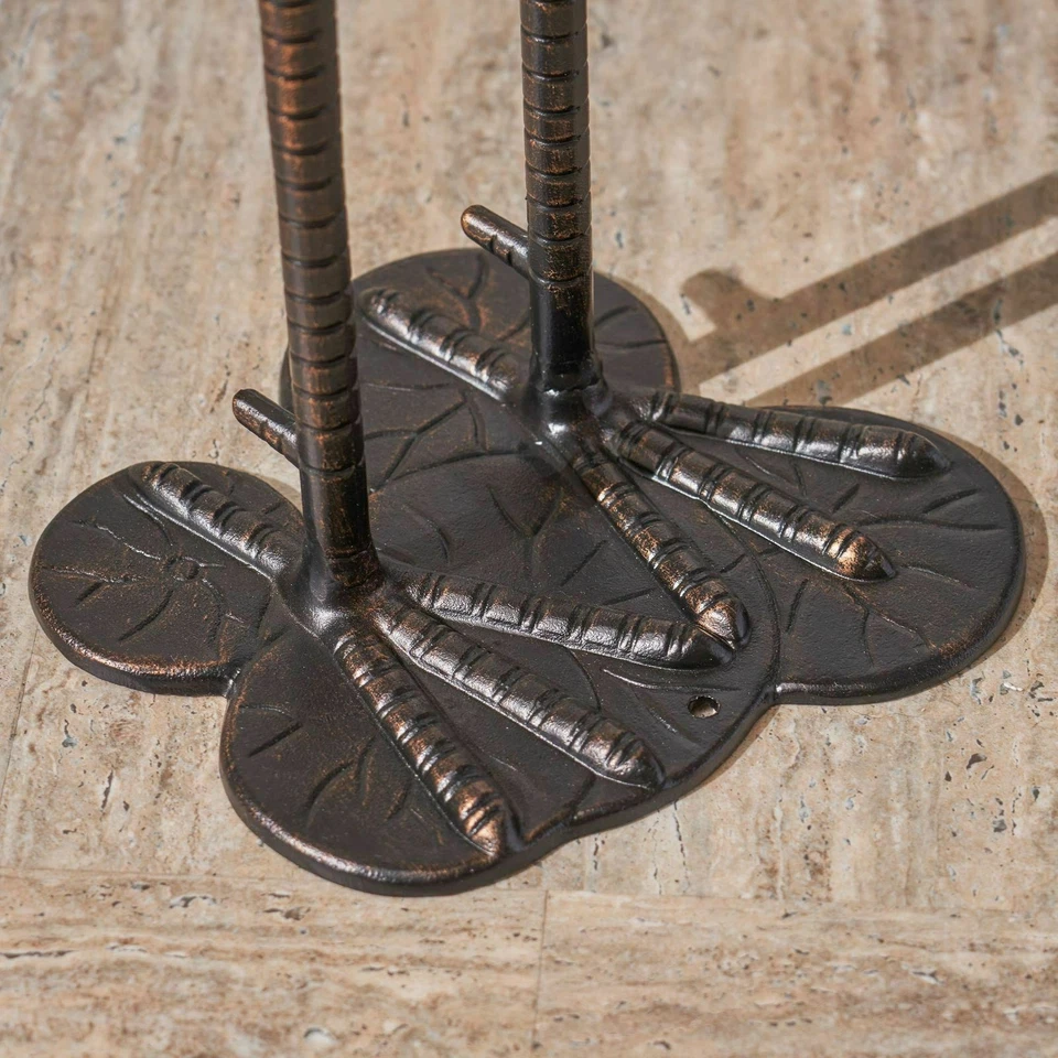 Sunny Outdoor 39-Inch Bronze Cast Aluminum Crane Garden Statue - Image 4 of 4