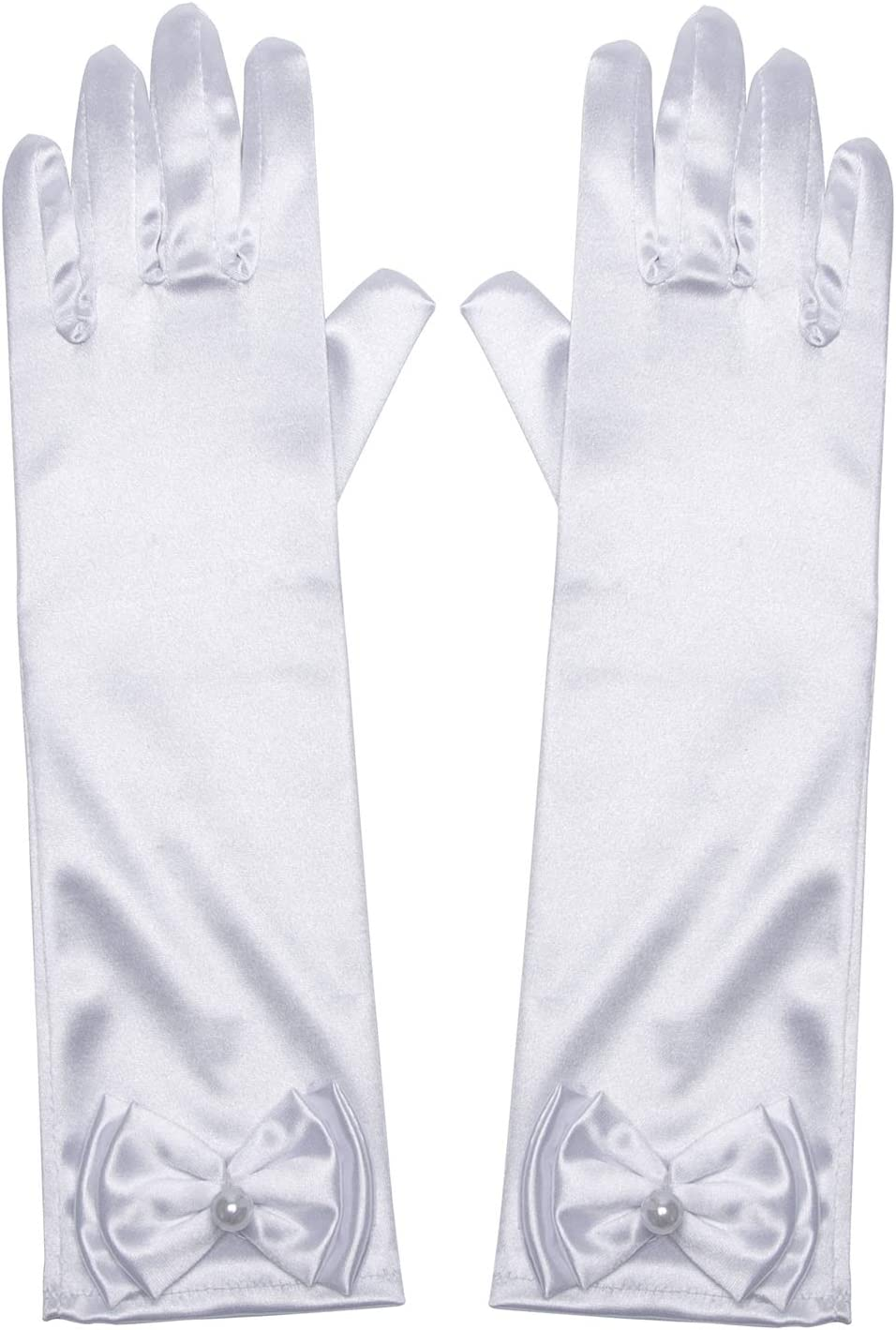 Little Girls Princess Gloves(Solid Color Long Elbow Length) Birthday