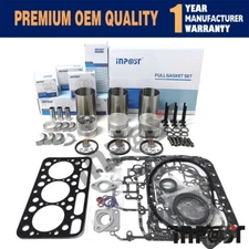 INPOST D1402 Engine Rebuild Kit Liner Piston Ring Bearing Gasket Set For Kubota