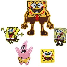 Spongebob Squarepants Embroidered Iron on Patches DIY for Clothing Repair