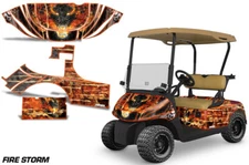 Golf Cart Graphics Kit Decal Sticker For E-Z-Go RXV 2008-2015 Firestorm Orange