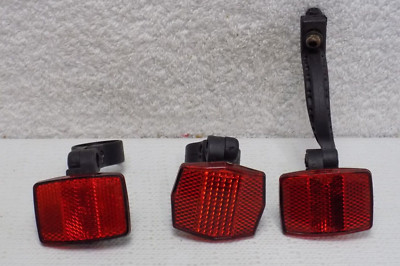 REFLECTORS - BICYCLE CAT-EYE & SATE-LITE CLAP-ON REFLECTORS - LOT OF THREE