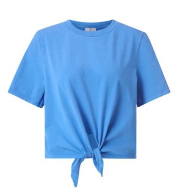 Rich&Royal kurzes T-Shirt palace blue vorne zum Binden 2505-449