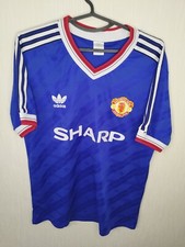 Sz M adult Manchester United football jersey Adidas retro replicas shirt 1986/88
