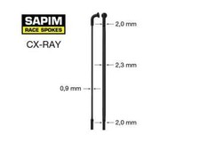 Sapim CX-Ray J-Bend Spoke PolyAx SecureLock Aluminium Nipple - Black NEW