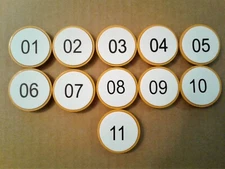 ZONAR MARIGOLD ZONE TAGS #1 TO #11 - FREE SHIPPING