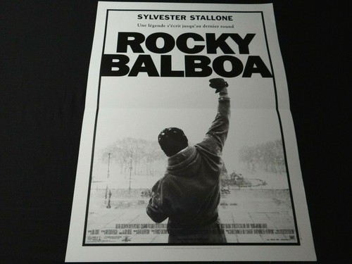 Poster Rocky Balboa – Gants De Boxe Noir Et Blanc – 50x70 Cm – Déco Murale Motivation Sport