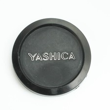 Yashica - 54mm - Black/Silver Plastic Push-On - Front Lens Cap - Vintage