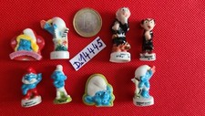 (107) lot de 8 jolies fèves figurines Schtroumpfs