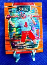 Bailey Zappe 2022 Panini Select Neon Orange Pulsar Prizm SSP 6/26 RC #10 NY JETS
