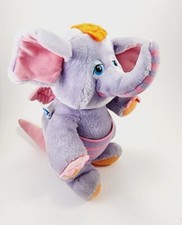 Vintage Plush Wuzzles Eleroo Elephant Purple Hasbro Softies 12" Toy 1985 Disney