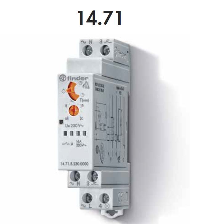 FINDER 14.71.8.230.0000 RELE LUCE SCALE MODULARE 16A - 230V - 230VAC