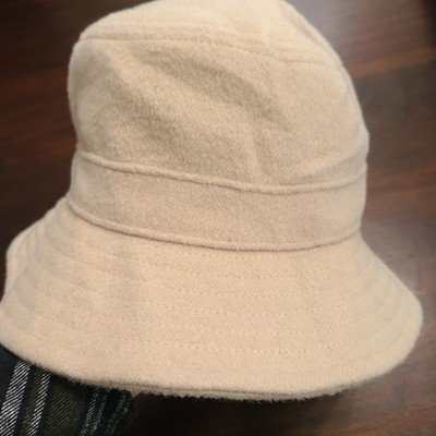 Hat Attack Solid Wool Type Texure Bucket Hat Tan Beige Brown