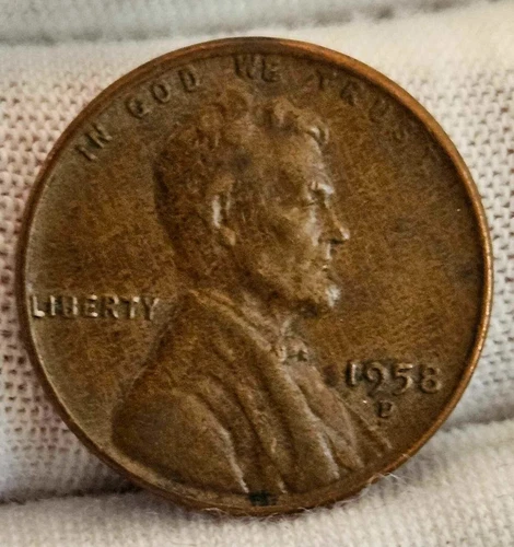 1958 D Lincoln Wheat Cent Penny XF +  Collector Coin Denver Mint Copper USA
