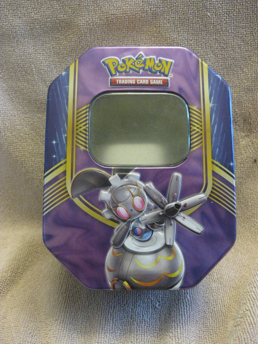 pokemon trading card game battle heart tin Fall Assortment (empty case) NO CARDS! EX card featuring Magearna Opening 3 Battle Heart Tins