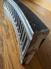 Antique Solid Oak Carved & Curved Panel for repurposing. 36 x 9.5cm