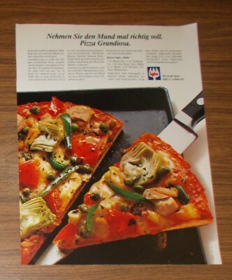 Seltene Werbung IGLO PIZZA GRANDIOSA - Den Mund mal richtig voll nehmen 1979