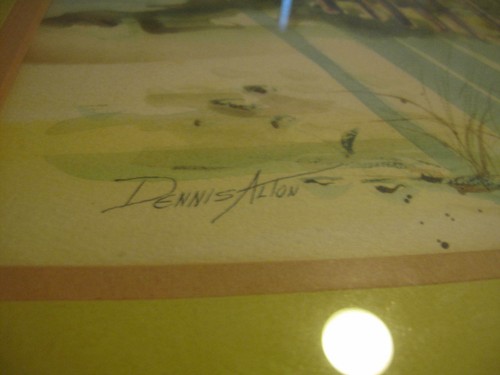 DENNIS ALTON Artist - Signed & Framed Watercolor Picture Pretty Art - Picture 3 of 7
