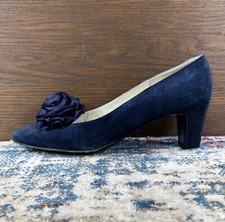 Vtg Saks Fifth Avenue Fenton Last Blue Pumps Heels Women  s Sz 9.5 AA