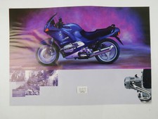 ORIGINAL 1980's BMW MOTORYCLE DEALER POSTER HISTORY 1990's R100-RS 23"x15.75"