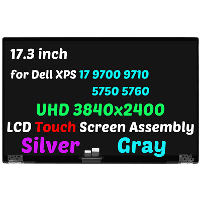 17.3 for Dell XPS 17 5750 5760 7JXK8 Touch LCD Screen Top Hinge Assembly Display
