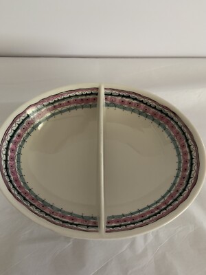 PETER TERRIS ORIGINAL FOR SHENANGO, CHINA MCM DIVIDED BOWL  Bali Pattern