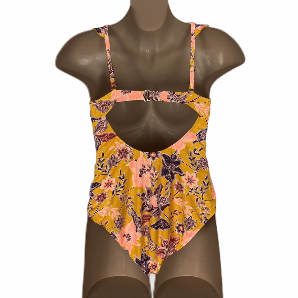 Без границ Junior желтый цветочный оборки ремень купальник размер 3 X новый - Изображение 3 из 4