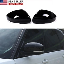Side Rearview Mirror Cover For Land Rover Range Rover Sport 2014-17 Gloss Black