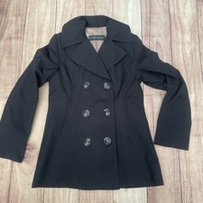 Sterlingwear Of Boston Womens Pea Coat Dscp  Black Made In Usa Size Xs