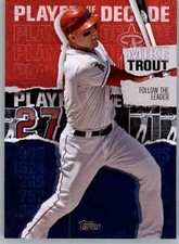 2020 Topps Player Of The Decade Black MT-8 Mike Trout  Los Angeles Angels
