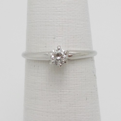 1/6CT Natural Diamond Solitaire Engagement Wedding Bridal Ring 14K White Gold - Picture 3 of 13