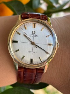 OMEGA SEAMASTER CENTURY WATCH AUTOMATIC CAL.552 SOLID GOLD 18K MENS 34mm  165.001 | eBay