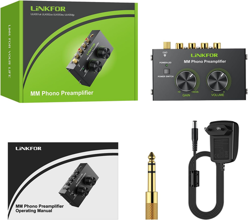 Preamplificatore Giradischi Con Tasti Controllo Del Volume E Interruttore Di Ali - Foto 8 di 12