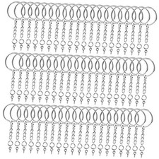 360Pcs Keychain Bulk, 120Pcs Rings with Chain and Open Jump Ring