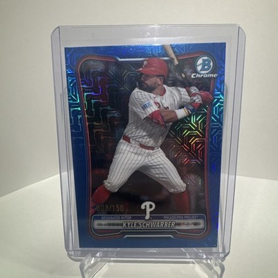 2025 Bowman Chrome Kyle Schwarber #20 Phillies Blue Mojo Refractor 8 /150