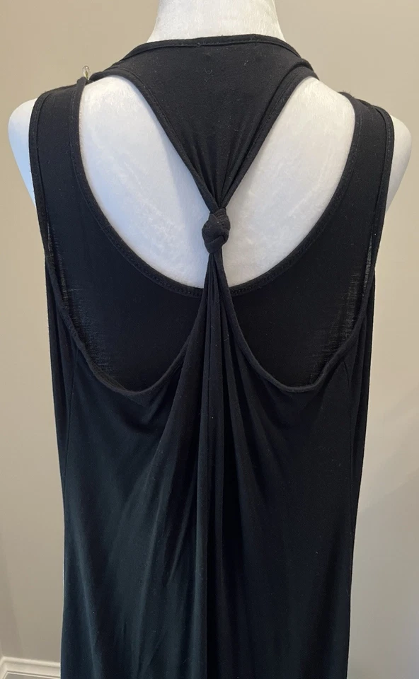 Женское длинное черное гоночное платье с узлом размер A Wet Seal - Изображение 3 из 4