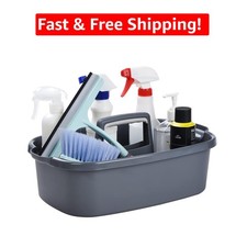 Elegant 16.53L Gray Cleaning Caddy with Handle - Versatile Storage Organizer