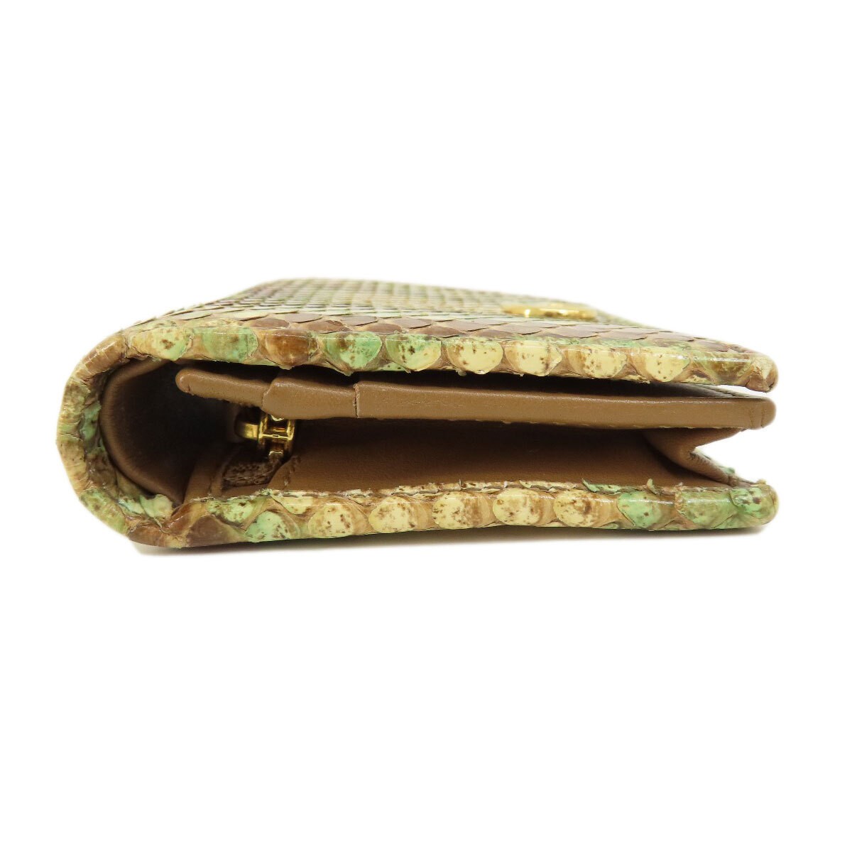 GUCCI 456126 Python Logo Hardware Compact Wallet … - image 3