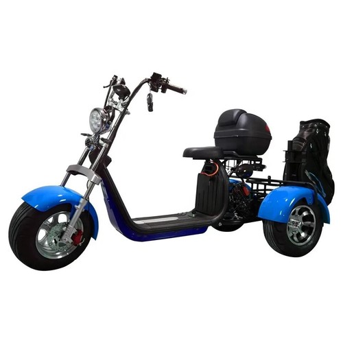 3Plus 3000w/60v Fat Tire Lithium City Coco Elektrisch Tricycle Golf Cart Scooter - Bild 4 von 7