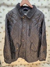 Samuel Windsor Black Long Sleeve Quilted Jacket Button And Zip With Pockets L