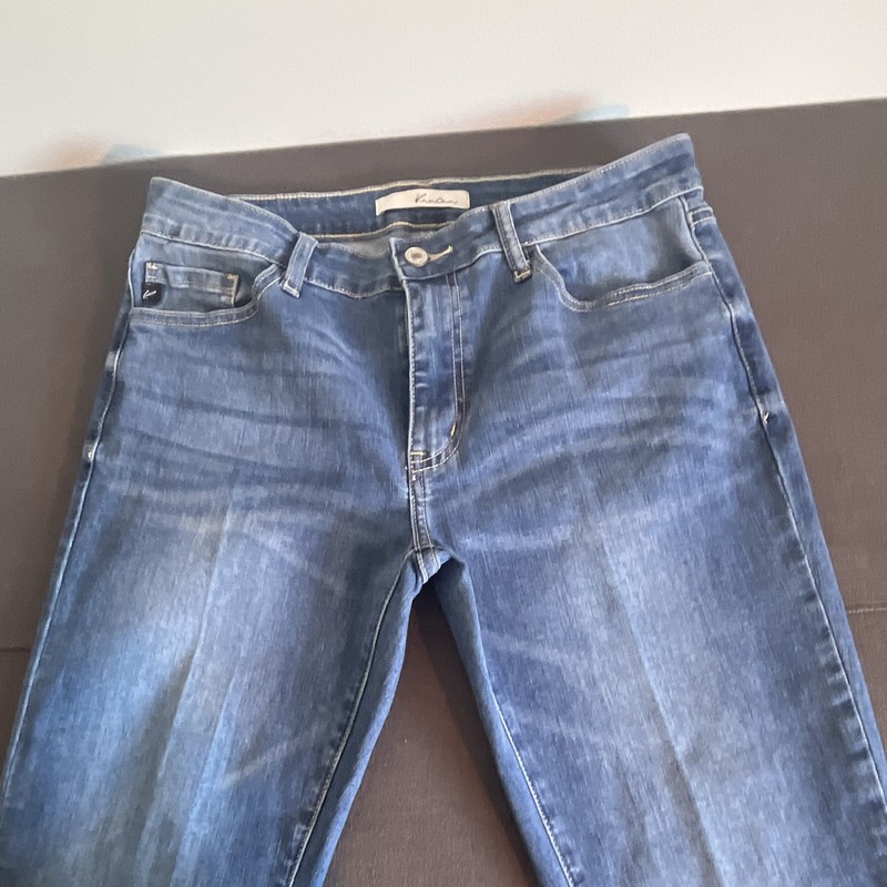 KanCan Women’s Skinny Jeans 29 Blue Medium Wash Denim Stretch 5-Pocket Button