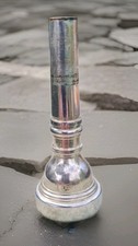 cornet Trumpet Fugelhorn? MouthPiece Silverplate Stamped D1. 'like a Bach' 