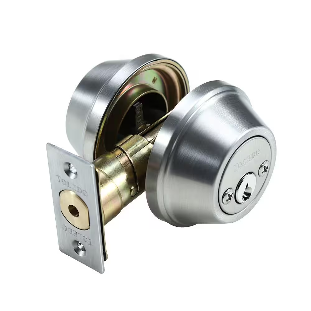 Double Cylinder Satin Stainless-Steel Deadbolt