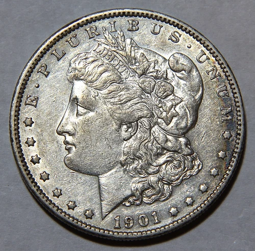 1901-S US Morgan Silver Dollar $1 AU Details -5418-